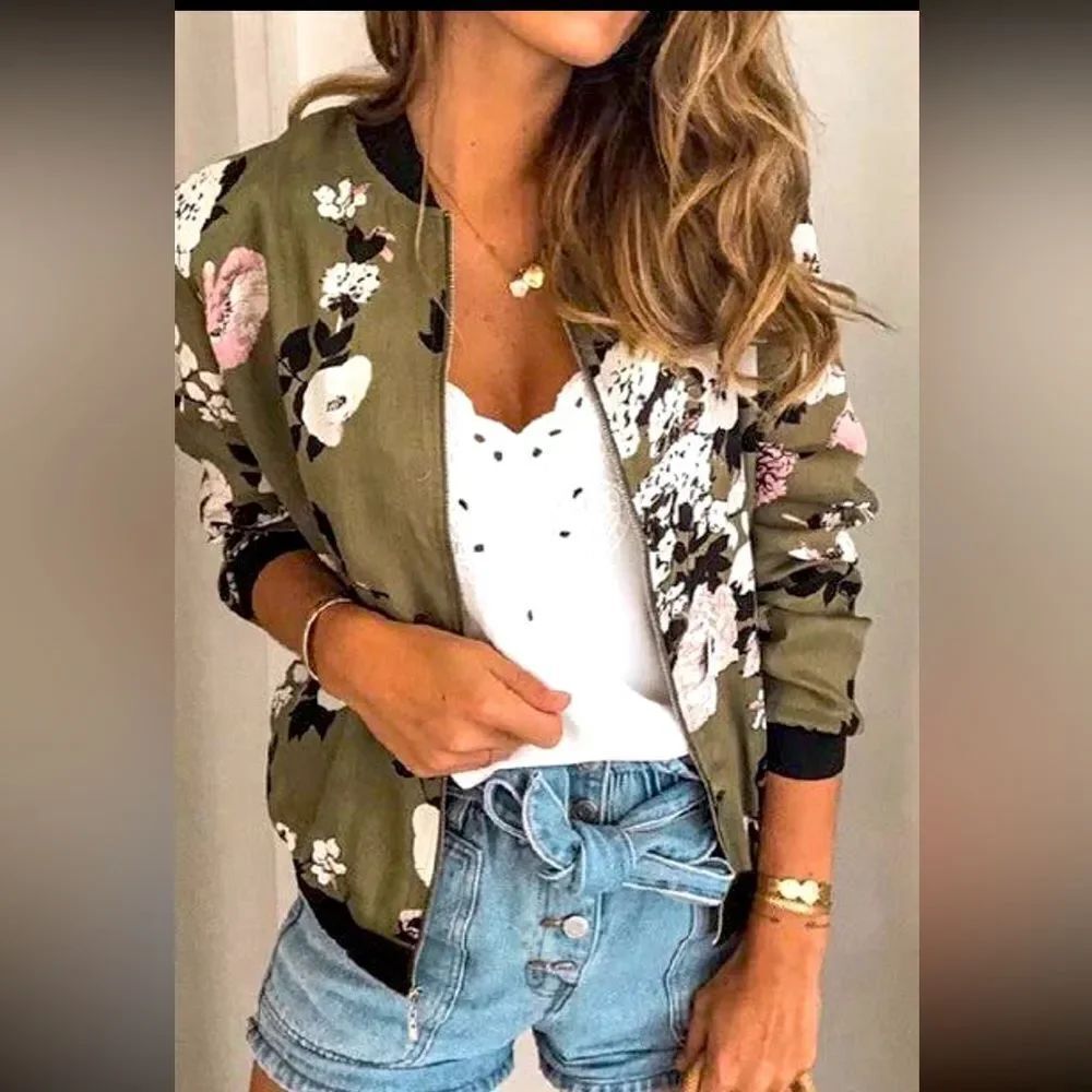 Floral Bomber Jacket